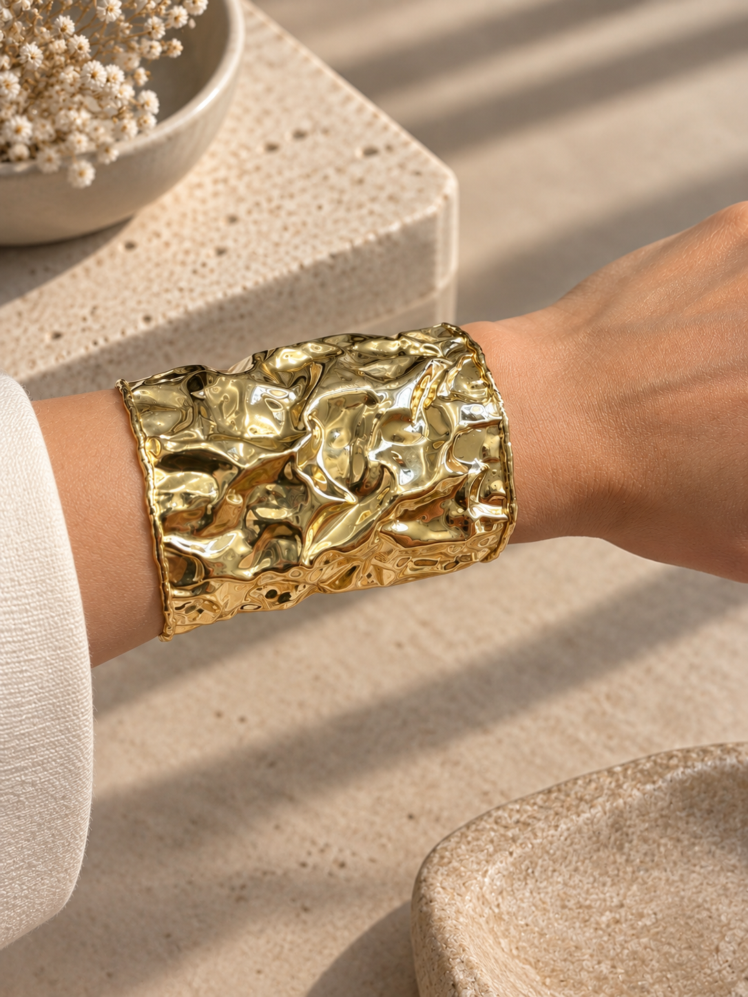 Cleo Molten Cuff Bracelet - detail view