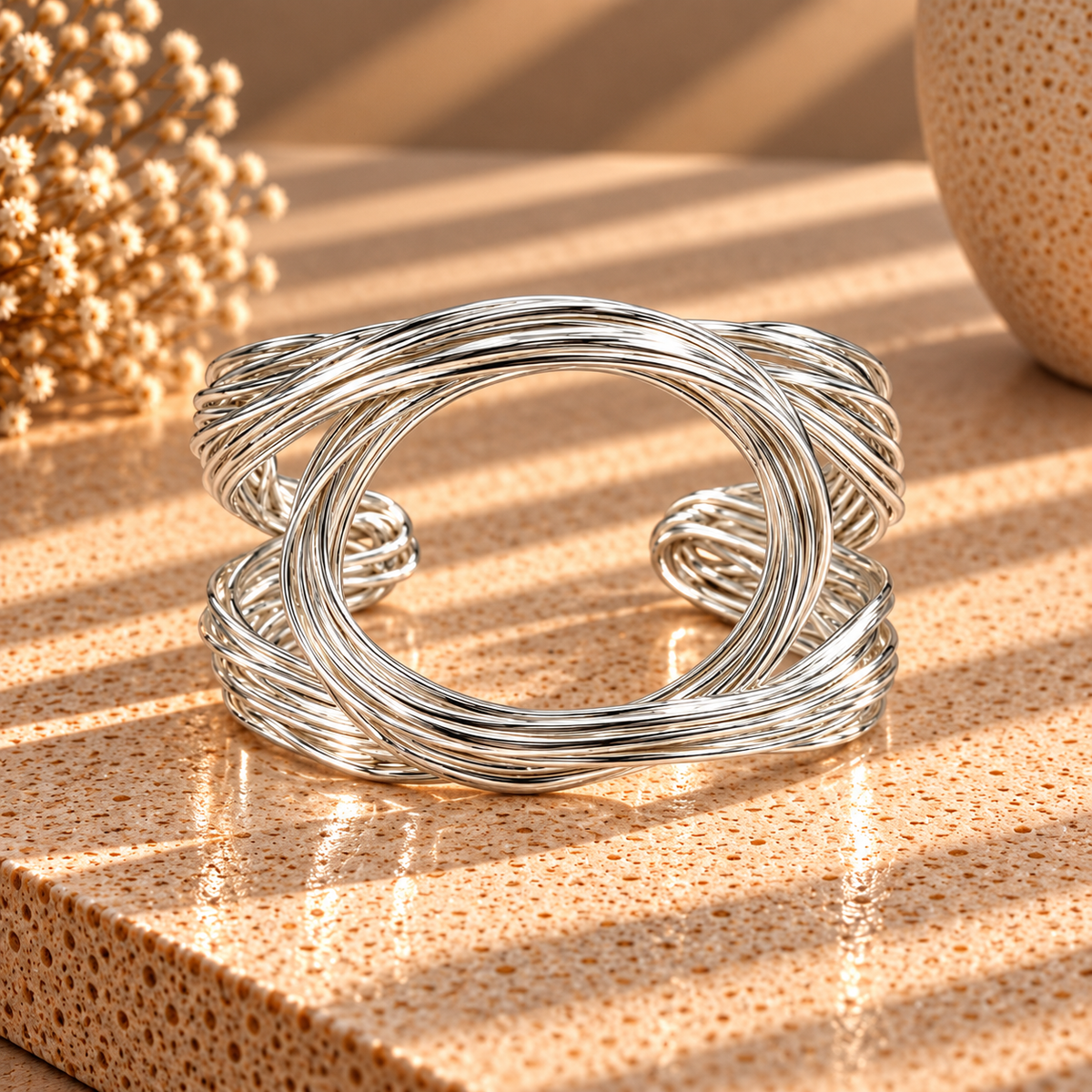 Esme Woven Cuff Bracelet - styled