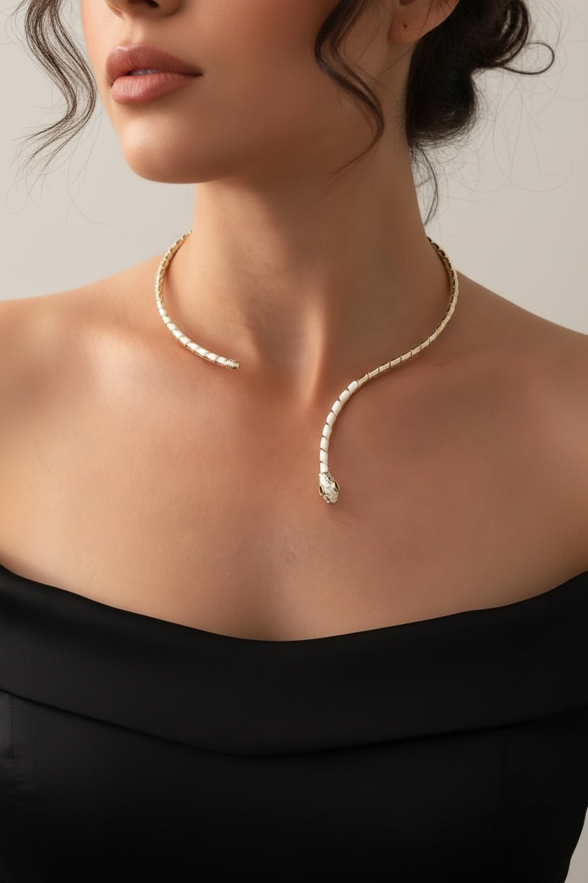 Kairo Necklace - gold plated, detail view