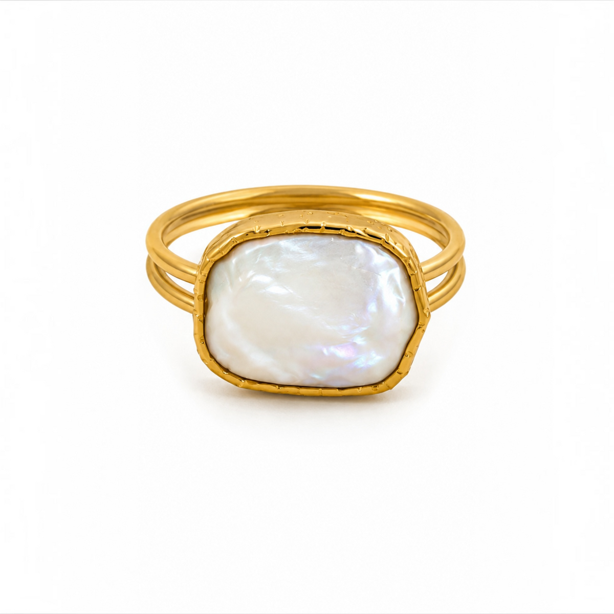 Mother of Pearl Stone Ring