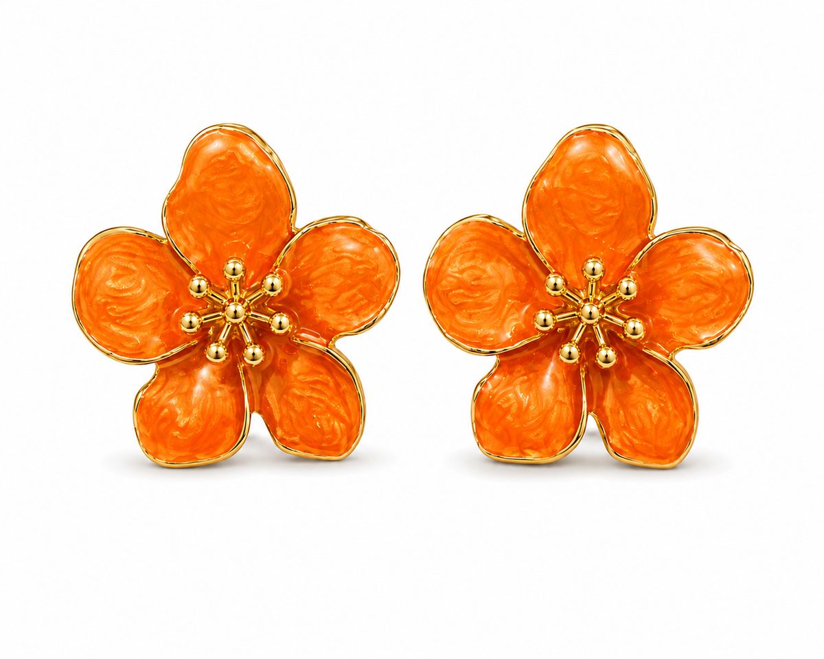 Yasmeen Mini Floral Earrings - side view