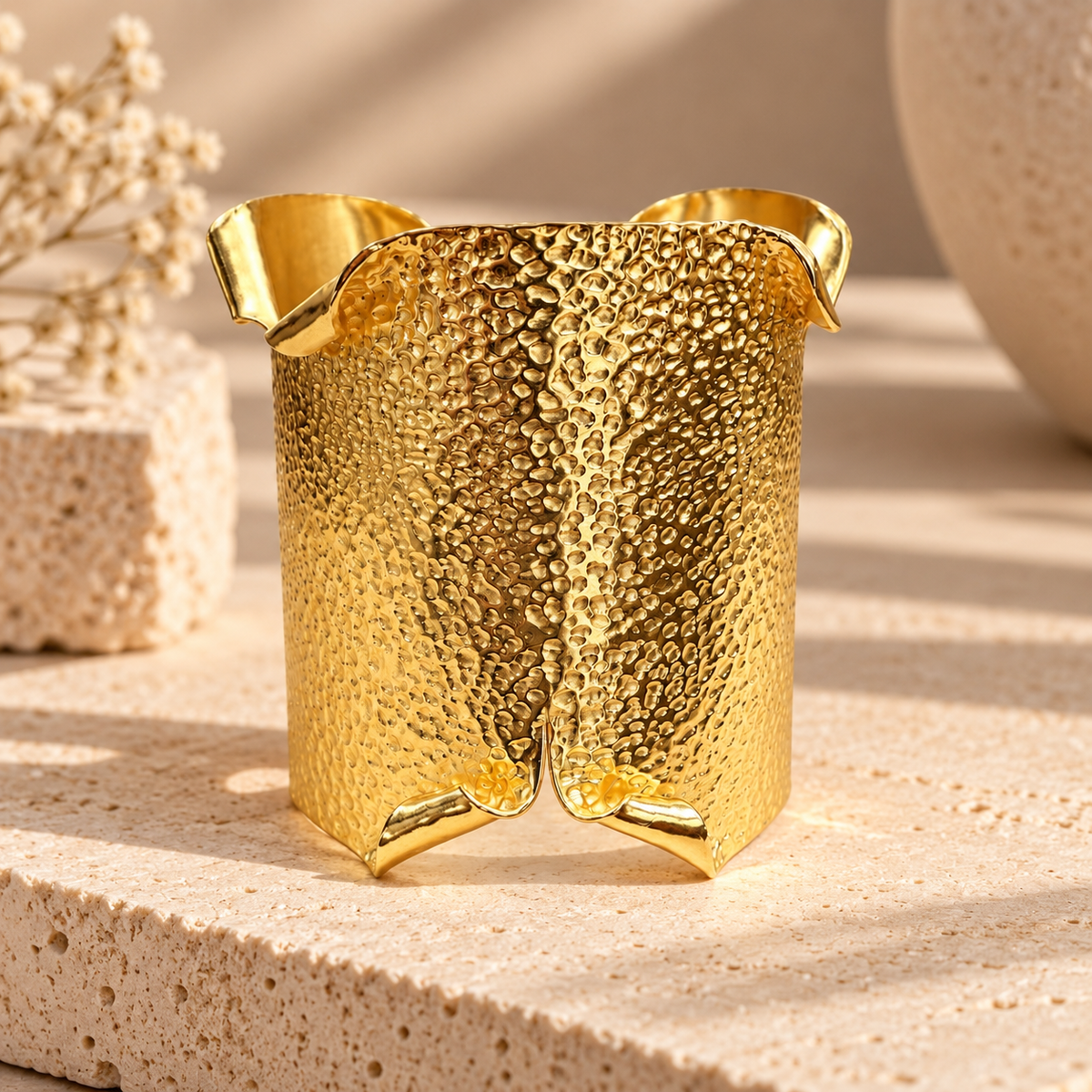 Verona Hammered Cuff Bracelet - alternate view
