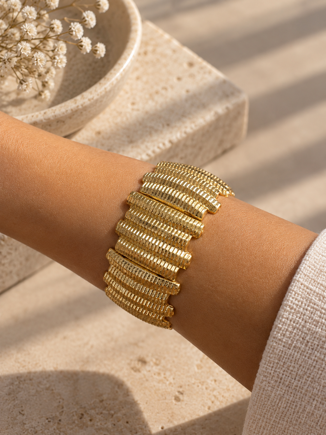 Capri Ribbed Bracelet - styled