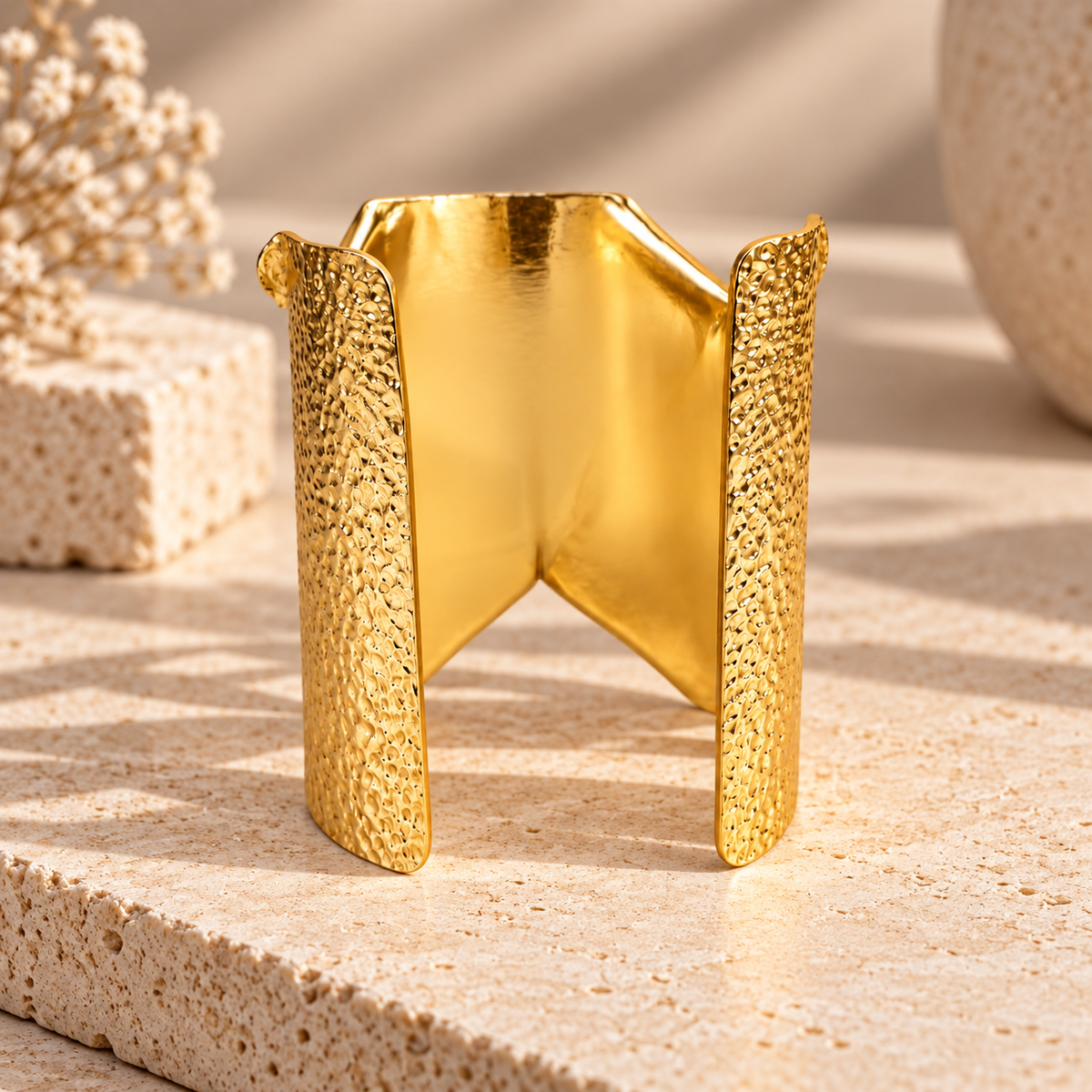 Verona Hammered Cuff Bracelet - alternate view