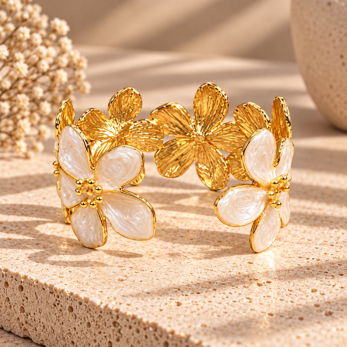 Fleur Floral Cuff Bracelet - alternate view