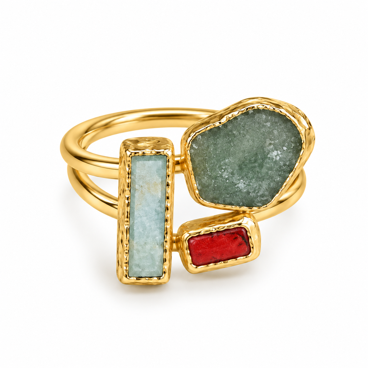 Nahla Agate Stone Ring - styled