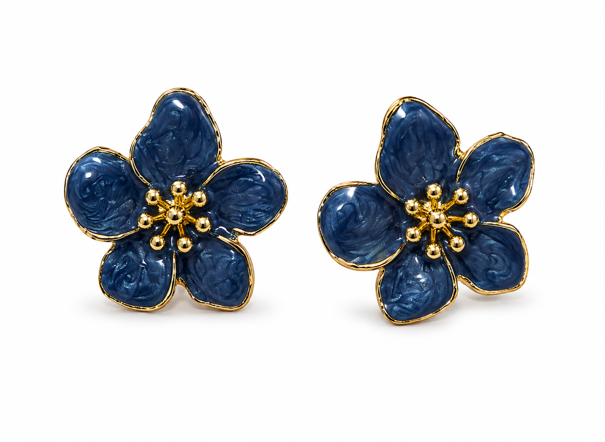 Yasmeen Mini Floral Earrings - detail view