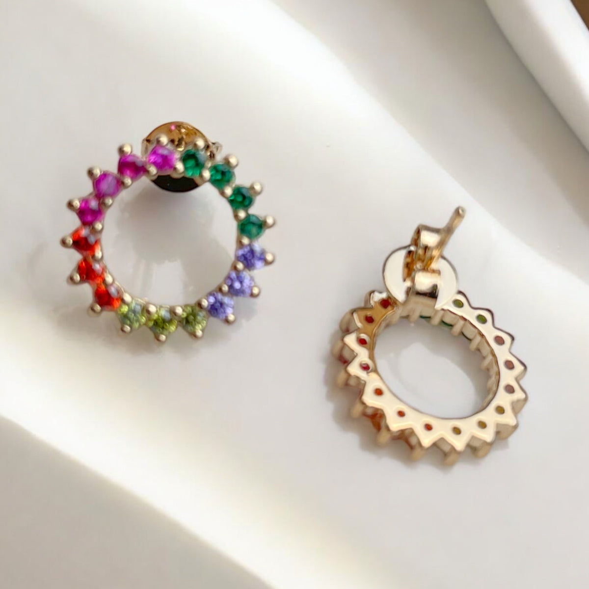 CZ Marquise Stud Earrings - gold-filled, styled
