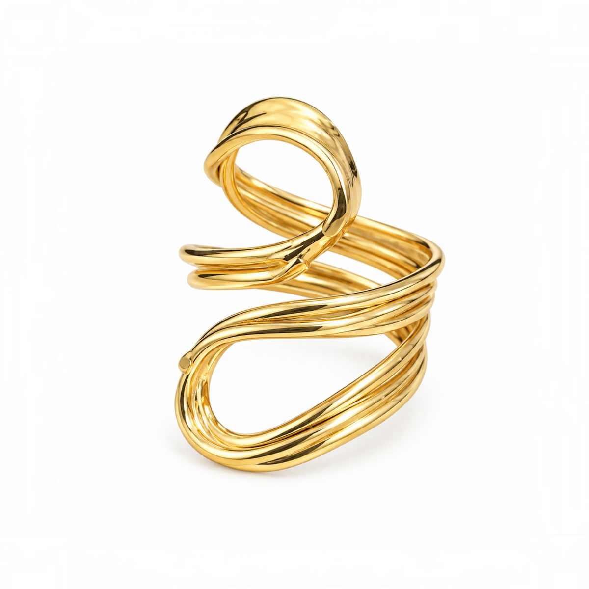 Kiya Ring - gold plated, styled