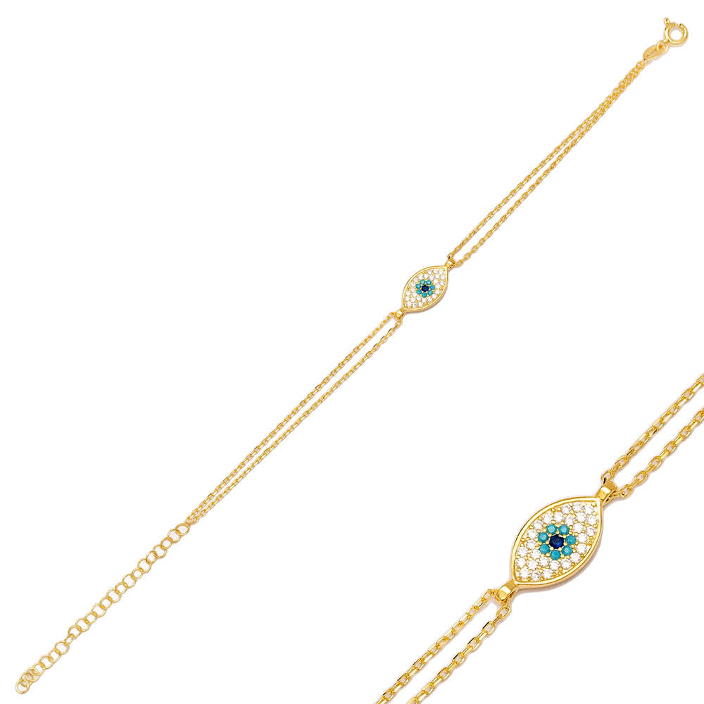 Evil Eye Bracelet - handmade sterling silver
