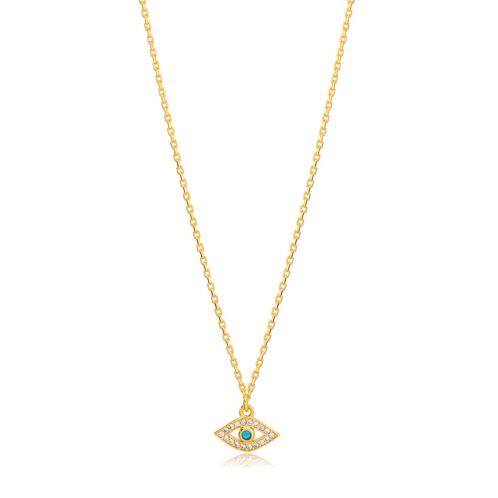 Noor Evil Eye Necklace - handmade sterling silver